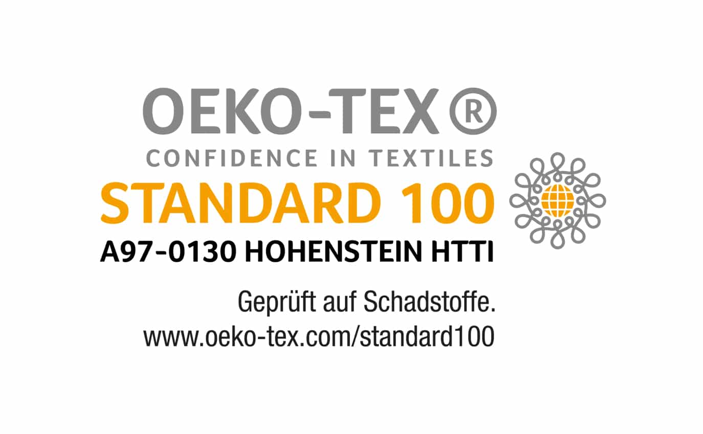 OEKO-TEX Standart 100 A97-0130 Hohenstein HTTI Logo