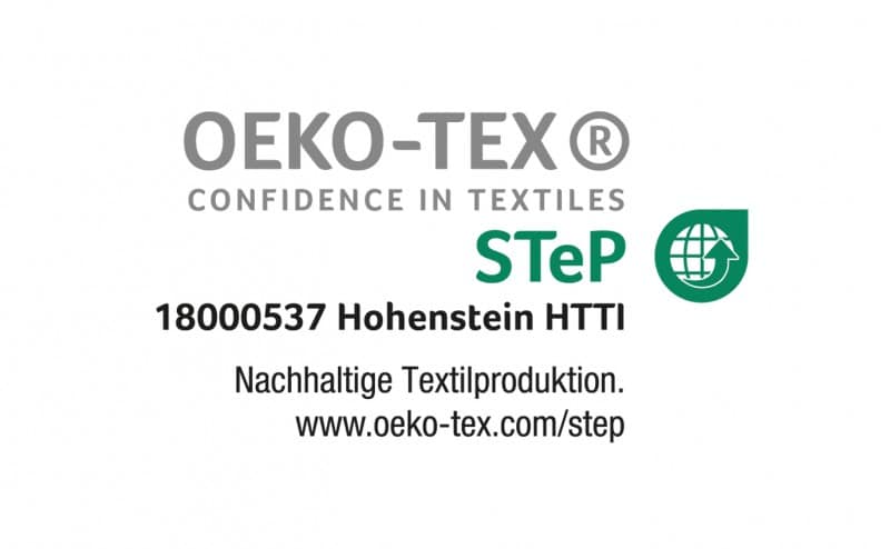 OEKO-TEX STeP 18000537 Hohenstein HTTI Logo